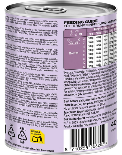 EUKANUBA Life Care Puppy Rich in Trout 400 g pate căței bogat în păstrăv și cartofi dulci