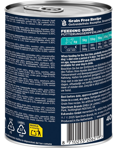 EUKANUBA Life Care Adult Rich in Turkey 400 g pate câini bogat în curcan și morcov