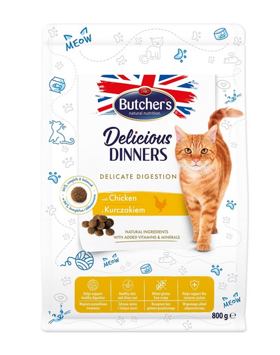 BUTCHER\'S Functional Cat Sensitive mancare pentru pisici sensibile, cu pui 800 g