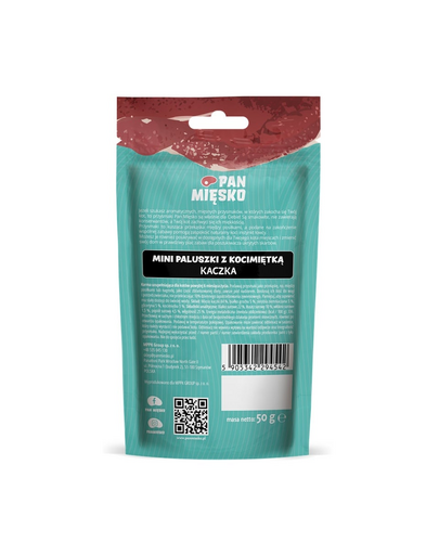 Mini paluszki Kaczka z kocimiętką przysmak dla kota 50 g