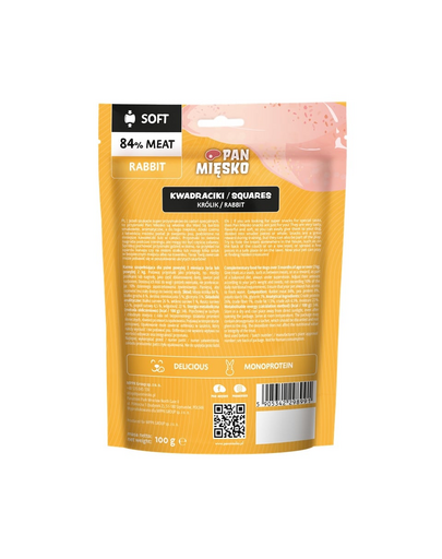Kwadraciki Królik przysmak dla psa 100 g