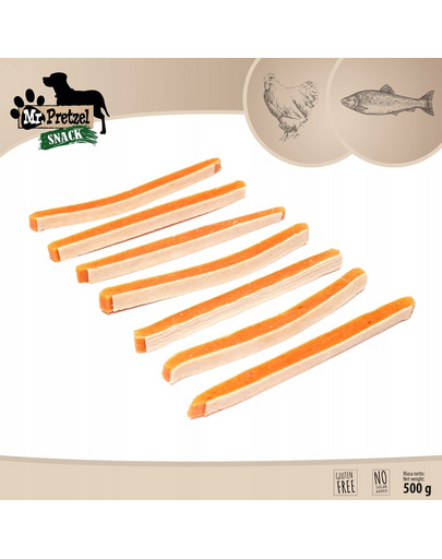 MR. PRETZEL Sandwich-uri pentru câini cu pui și pește 500 g