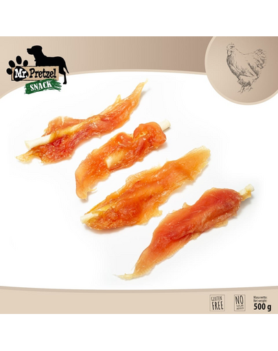 MR. PRETZEL Recompense cu pui pentru câini 500 g