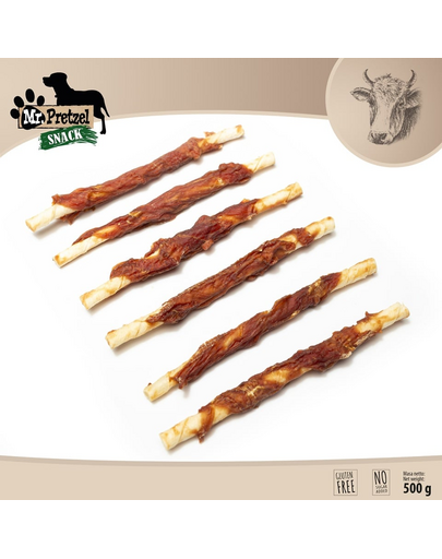 MR. PRETZEL Baton de vită pentru câini 500 g