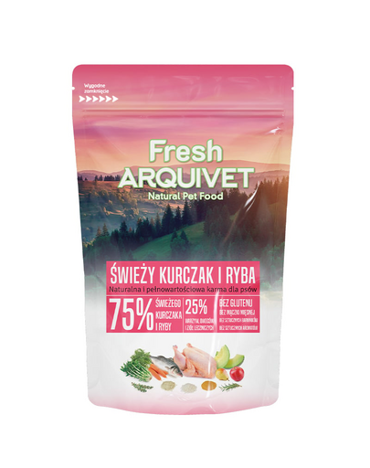 ARQUIVET Fresh Hrană semi-umeda câini, pui și pește oceanic 100 g