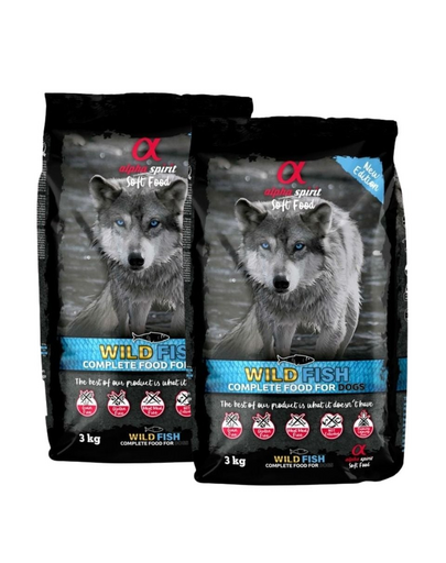 ALPHA SPIRIT hrană moale pentru câini Wild fish 2x3kg