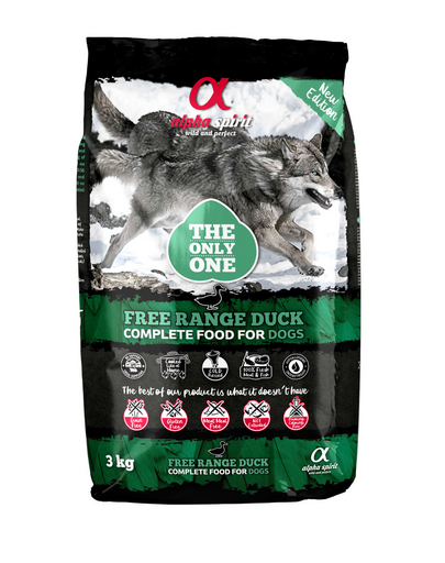 ALPHA SPIRIT Free range duck Hrana uscata caini,cu rata 3 kg