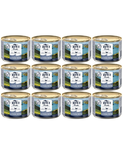 ZIWIPEAK Cat Mackerel Makrela 12 x 185 g