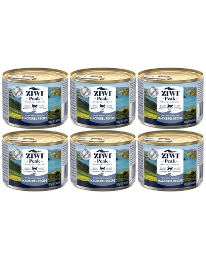 ZIWIPEAK Cat Mackerel Makrela 6x185 g