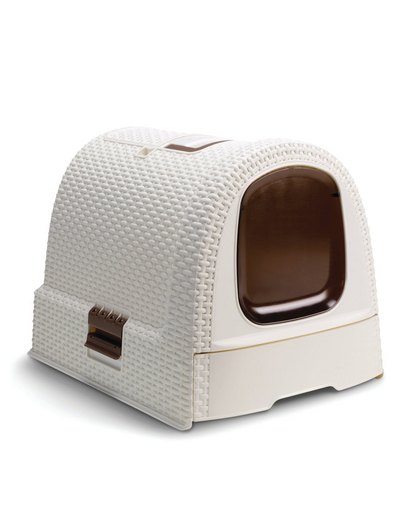 Toaleta dla kota beżowa