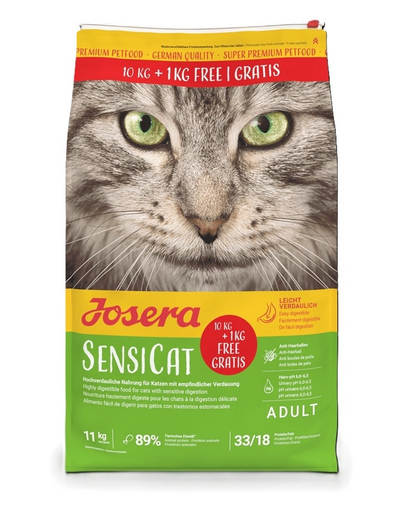 JOSERA SensiCat hrană pisici sensibile 10 kg + 1kg