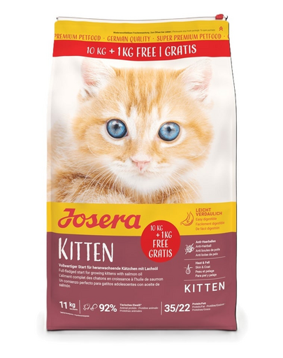 JOSERA Kitten hrană pisoi și pisici gestante/care alăptează 10 kg+1kg