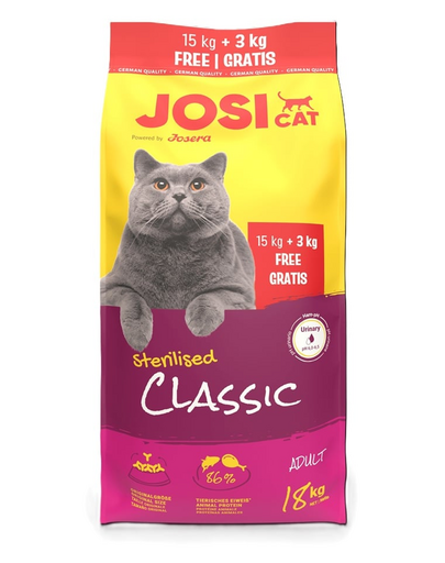 JOSERA JosiCat Classic Sterilised hrană pisici sterilizate 15kg + 3kg
