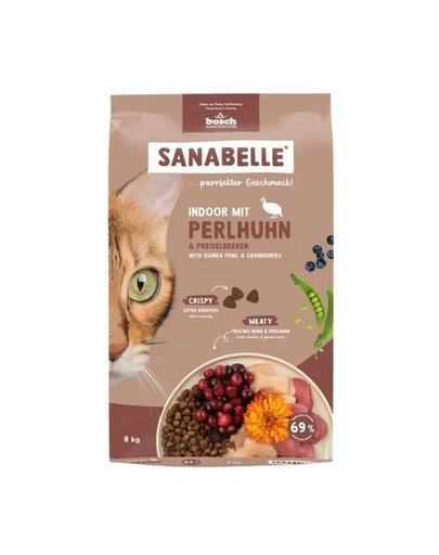 SANABELLE hrană uscată pisici indoor cu prepeliță, 8 kg