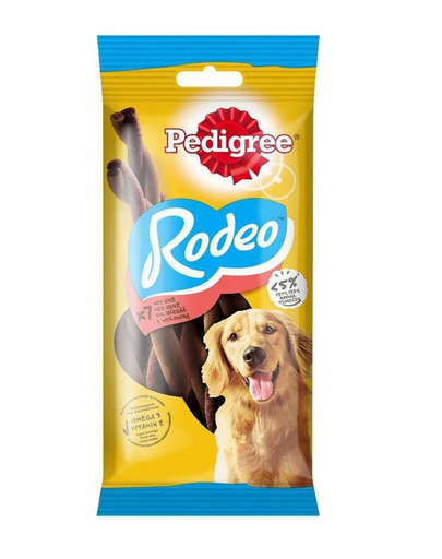 PEDIGREE Rodeo snack pentru caine, cu vita 122 g