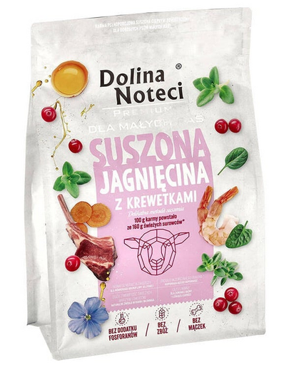 Premium Jagnięcina z krewetkami karma suszona dla psów małych ras 3 kg