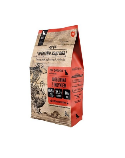 Wołowina z indykiem chrupki L 9 kg