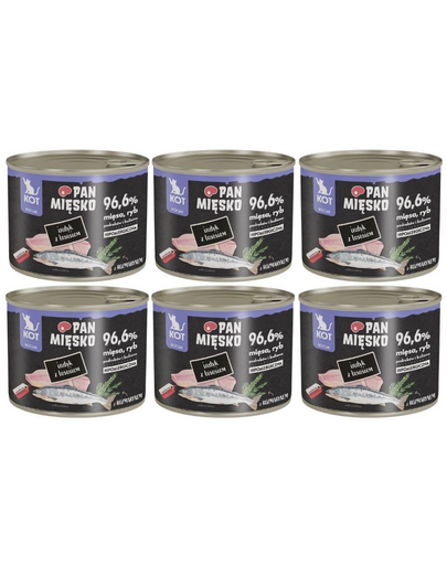Pan Mięsko Hrană umedă pentru pisoi cu curcan și somon 6x200 g