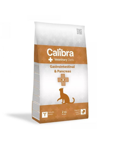 CALIBRA Veterinary Diet Cat Gastrointestinal & Pancreas 2 kg dieta completa pentru feline