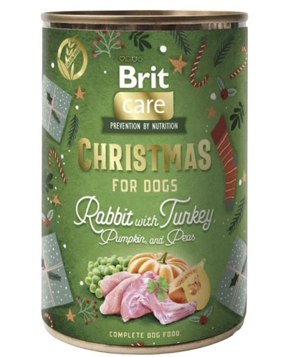 BRIT Care Dog Christmas Mono Protein Rabbbit and Turkey 400g hrană monoproteică pentru câini