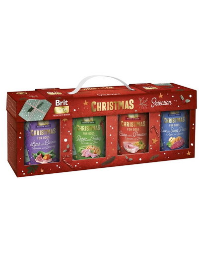 BRIT Care Dog Christmas Mono Protein Multipack 4x400g set hrană monoproteică pentru câini