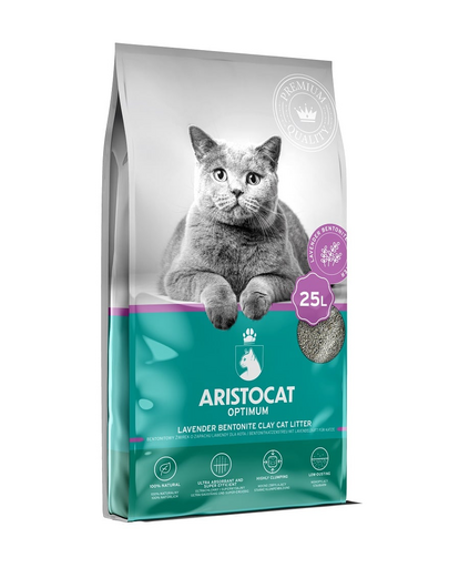 ARISTOCAT Optimum Lavanda 25 l nisip pisici din bentonita cu parfum lavanda
