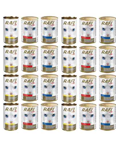 RAFI Adult Mix smaków 24x415 g mokra karma dla kota