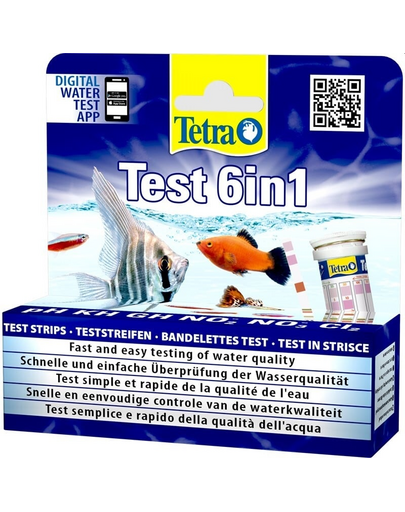 TETRA Test 6in1 Test de apa pentru a verifica rapid/usor calitatea apei din acvariu 10 buc.