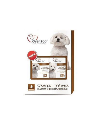 OVER ZOO Set pentru par alb si deschis la culoare, șampon 250 ml + balsam 240 ml