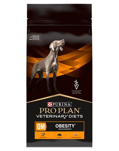 PURINA PRO PLAN Veterinary Diets Canine OM Obesity Management 12 kg hrană câini reducerea greutății corporale excesive