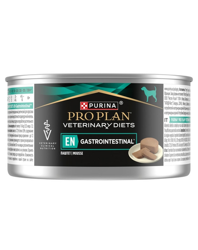 PURINA PRO PLAN Veterinary Diets Canine EN Gastrointestinal Mousse 195 g hrană umedă veterinară pentru câini