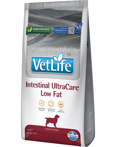 FARMINA Vet Life Dog Intestinal Ultra Care Low Fat 10 kg hrana dietetica pentru caini cu probleme intestinale