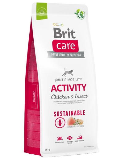 BRIT Care Dog Sustainable Activity Chicken &amp; Insect Hrana uscata caini, cu pui si insecte 12 kg