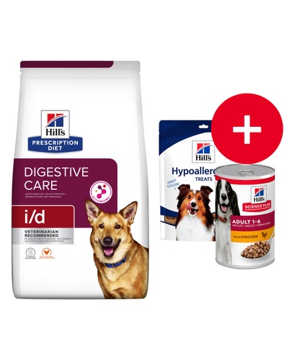 HILL'S Prescription Diet i/d Activ Biome Digestive Care Chicken Dog 12 kg + recompense GRATIS
