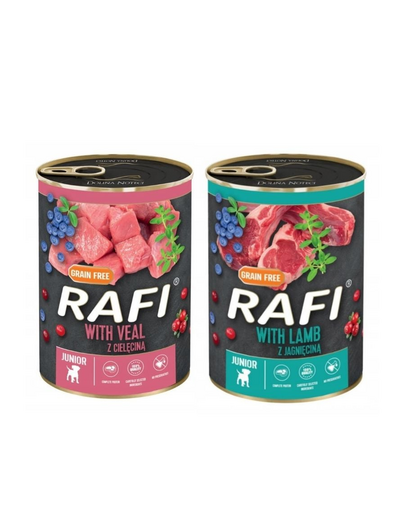DOLINA NOTECI RAFI Junior Conserve pentru catei, mix arome 36x400g
