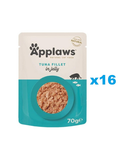 APPLAWS Cat Adult Pouch Tuna in Jelly Pachet plicuri pisica, cu ton in aspic 16x70 g
