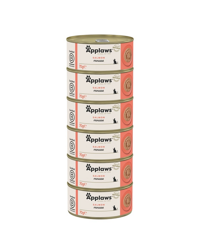 APPLAWS Cat Adult Mousse Salmon mus z łososiem 6x70 g