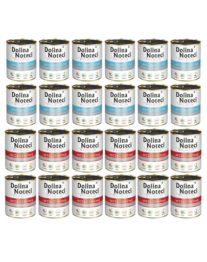 DOLINA NOTECI Mix vită și miel Premium conserve câini 24x800g