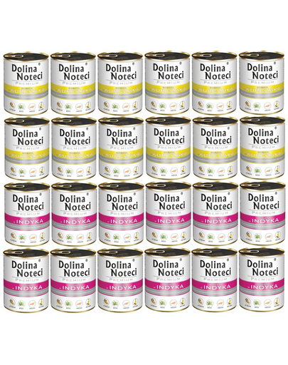 DOLINA NOTECI Mix pui și curcan Premium hrană câine 24x800g