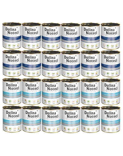 DOLINA NOTECI Mix mâncare câini Premium 24x800g cod cu broccoli și miel