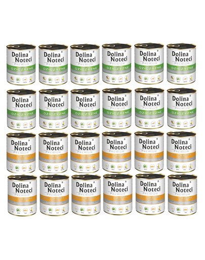 DOLINA NOTECI Mix vânat și rață Premium 24x800g hrană câini