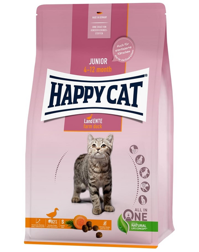 HAPPY CAT Junior fără cereale rață hrană uscată pisici 4 kg