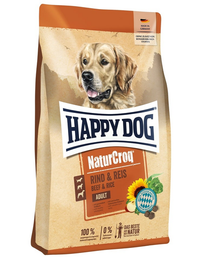HAPPY DOG NaturCroq vită & orez hrană uscată pentru câini adulți 11 kg