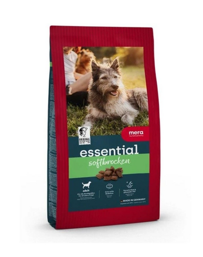 Hrană semi-umedă câini adulți moale MERA Essential Soft Brocken 12,5 kg ușor de mestecat