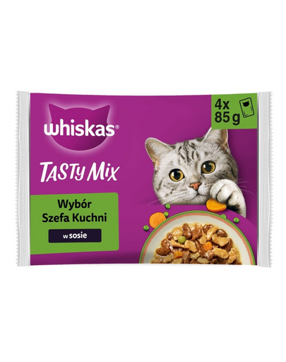 WHISKAS Tasty Mix Adult Chef's Choice hrană pisici în sos 4x85 g