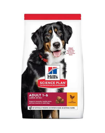 HILL'S Science Plan Canine Adult Large breed Chicken 18 kg + 3 conserve GRATIS