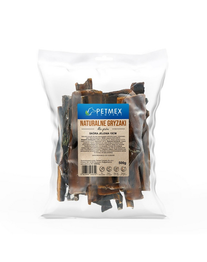 Piele de cerb câini naturală pentru ros igienă dentară PETMEX 500 g