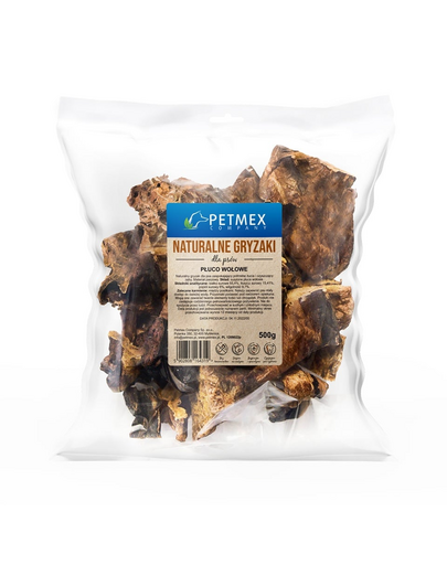 Plămân de vită câini snack natural ușor PETMEX 500 g