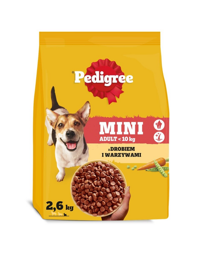 Hrană uscată câini talie mică adult PEDIGREE 2,6 kg cu pui și legume