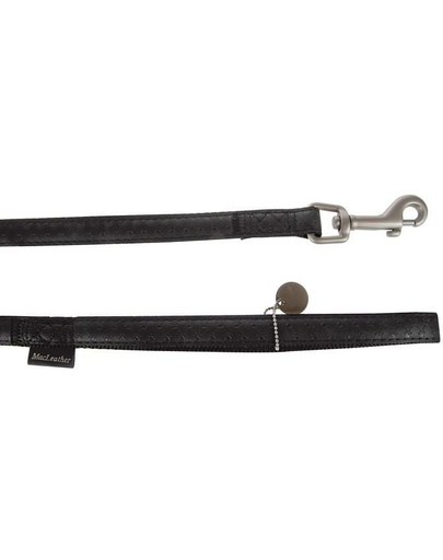 Smycz mac leather 15 mm / 1.2 m czarny